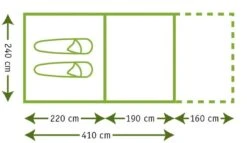 Karsten Tunneltent Opera 2400 - Beige -Buitentent Luifel 59130 003
