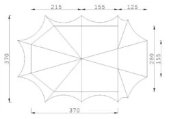Esvo Pyramide Tent Bedouin 280 -Buitentent Luifel Bedouin280