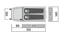 Easy Camp Tent Hemsedal 2 -Buitentent Luifel Easy Camp Hemsedal 2 3