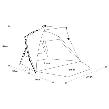 Terra Nation Strandtent Kau Kohu Plus RPET - Sand 8 Terra Nation Strandtent Kau Kohu Plus RPET - Sand - Afbeelding 6