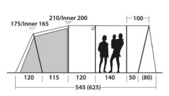 Outwell Tunneltent Denver 5 -Buitentent Luifel Outwell Tunneltent Denver 5 10