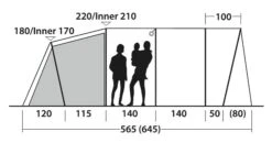 Outwell Tunneltent Denver 6 -Buitentent Luifel Outwell Tunneltent Denver 6 10