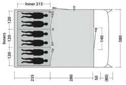 Outwell Tunneltent Denver 6 -Buitentent Luifel Outwell Tunneltent Denver 6 9