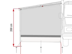 Fiamma Sun View Side Zijwand Caravanstore F35 -Buitentent Luifel fiamma sun view side grey 3