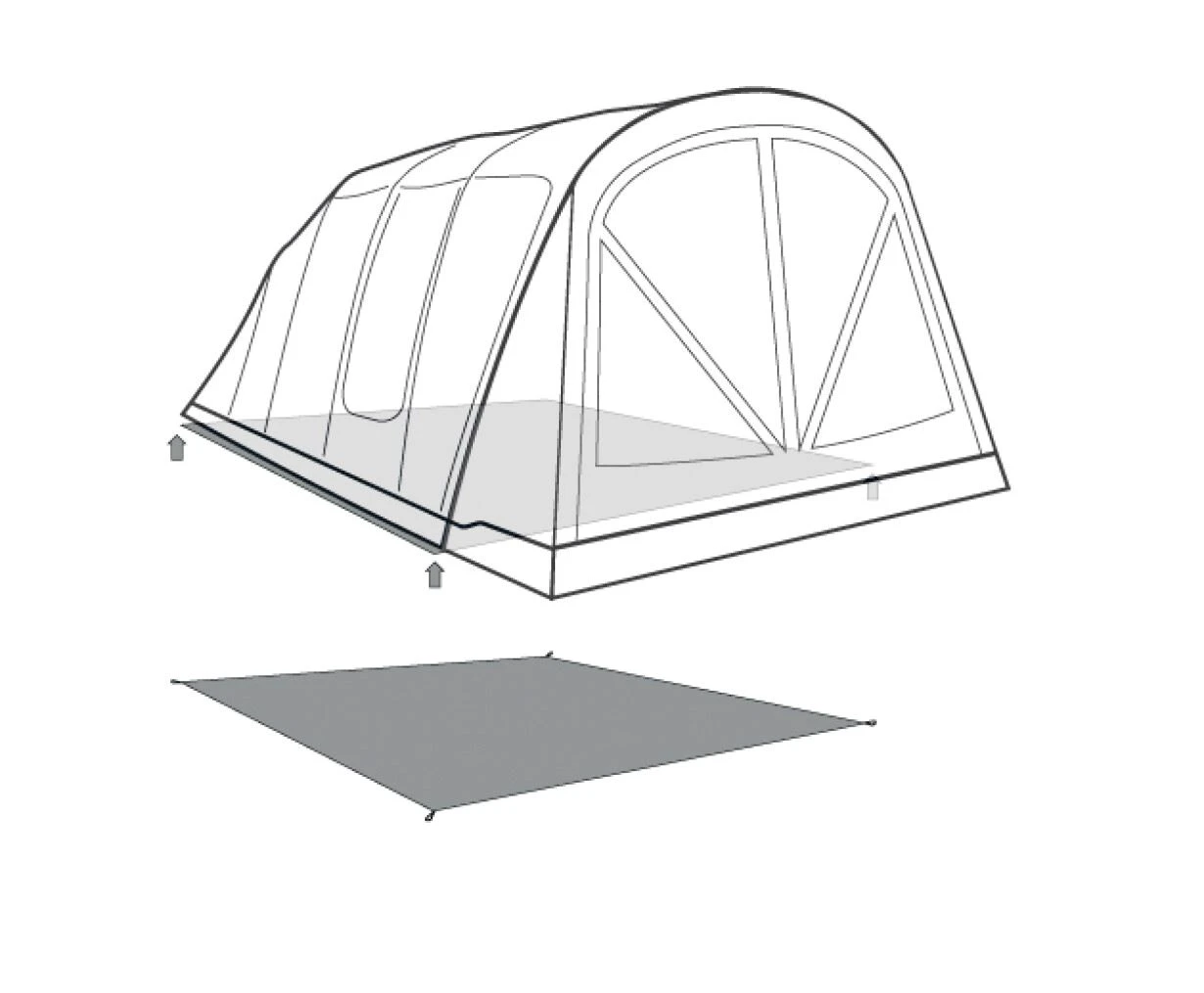 Outwell Footprint Hartford 6 Air 4 Outwell Footprint Hartford 6 Air - Image 2